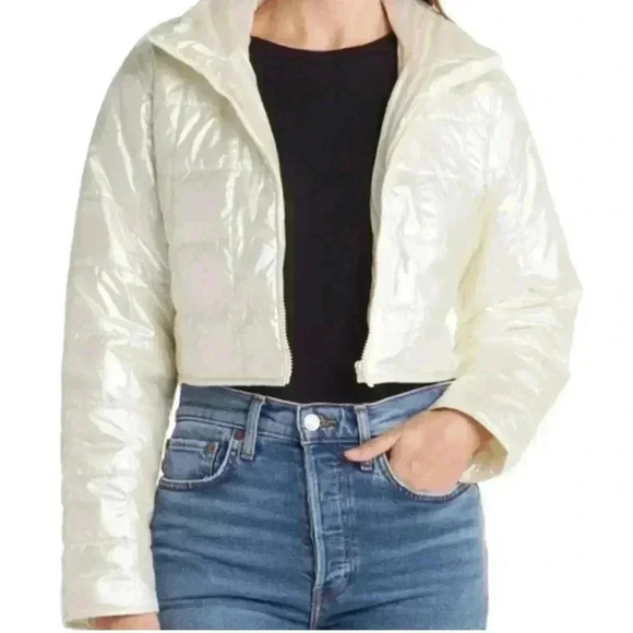 Elodie Pearlescent cropped jacket - Picture 1 of 6